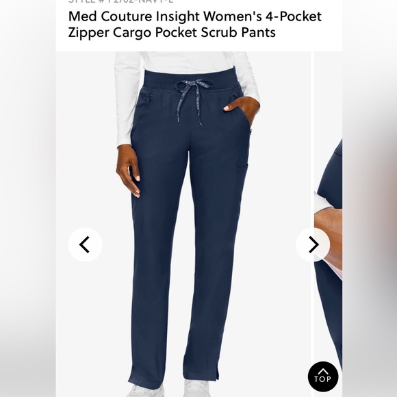 NWT Med Couture Navy Blue Scrubs - Picture 3 of 3
